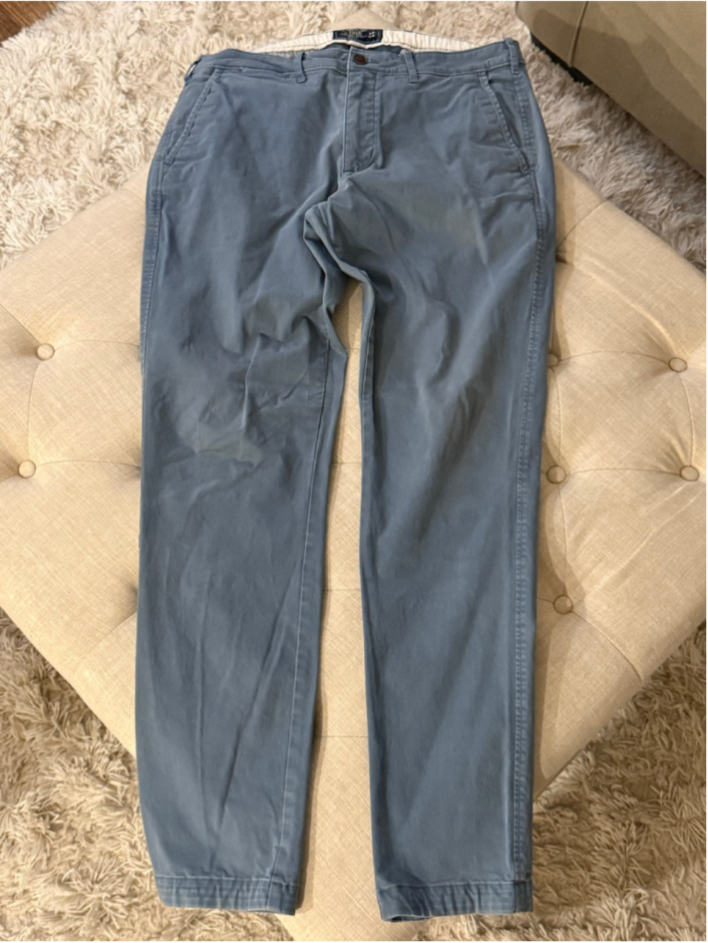 Men's Abercrombie & Fitch Langdon Skinny Chinos Blue Waist 34